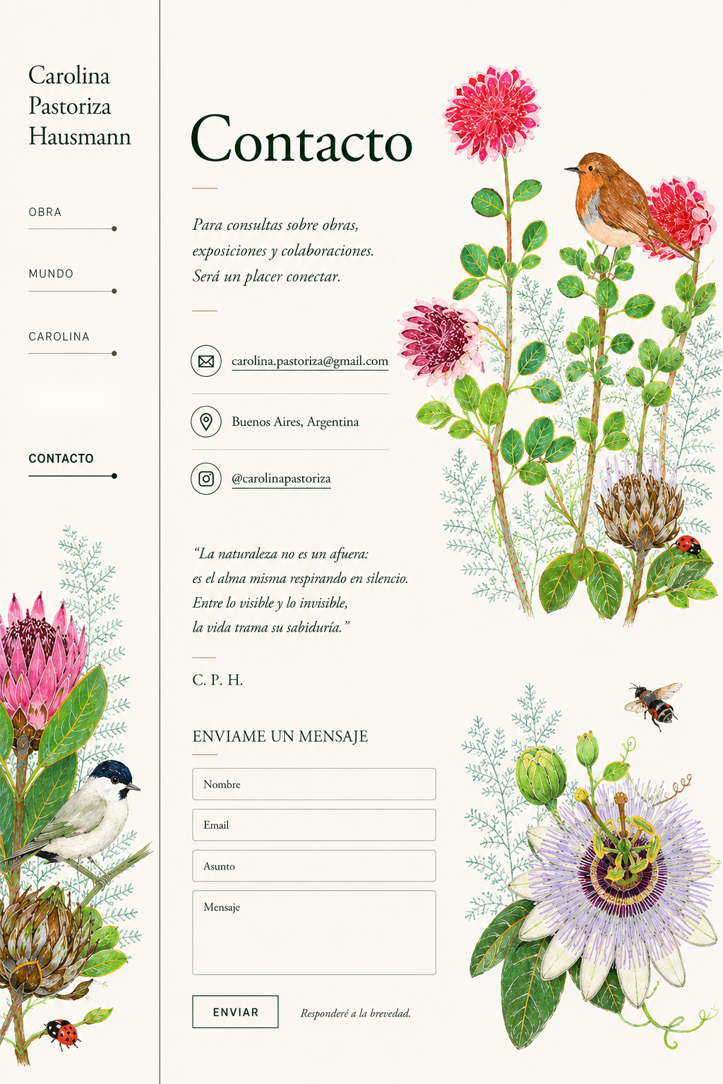 Contacto — Carolina Pastoriza Hausmann