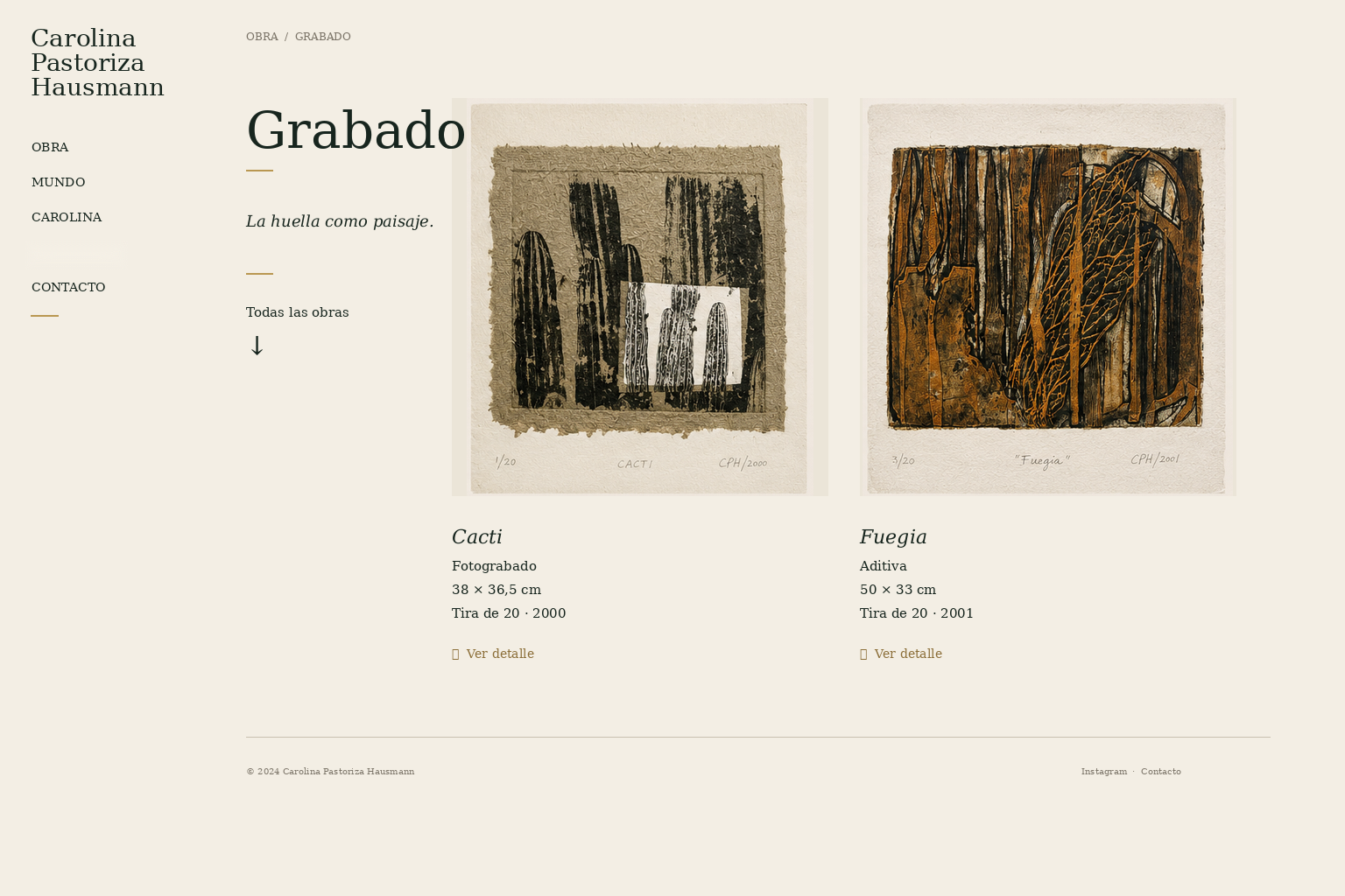 Grabado — Carolina Pastoriza Hausmann
